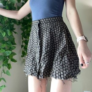 Self cut button down skirt, brown& tan/size small